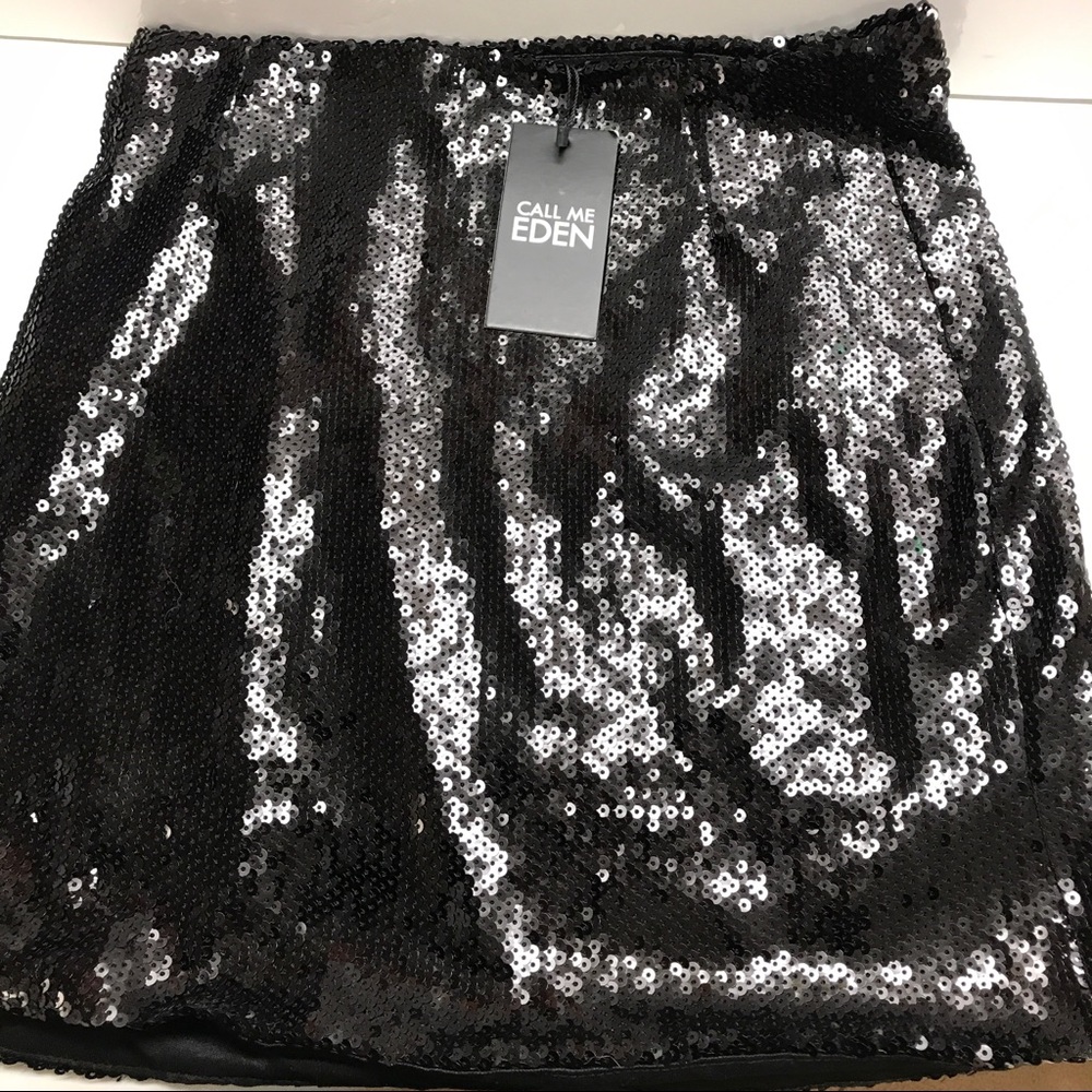 NWT CALL ME EDEN sequin skirt